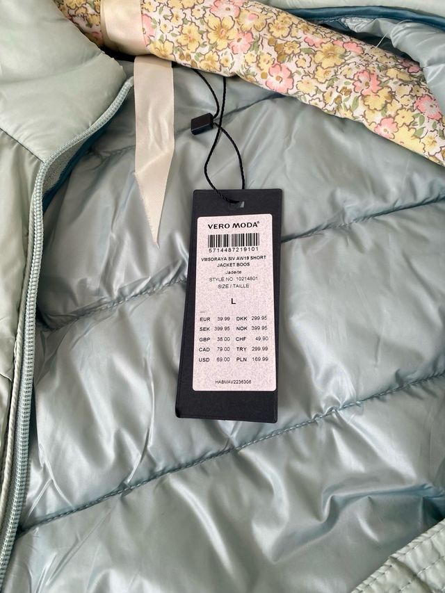 Chaqueta ligera verde agua VERO MODA