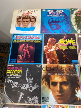 lote vinilos Single 7 pulgadas DAVID BOWIE