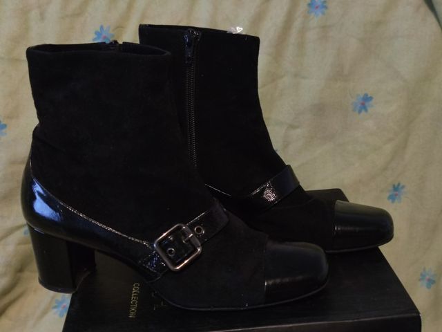 Botines, botas cortas, negros mujer