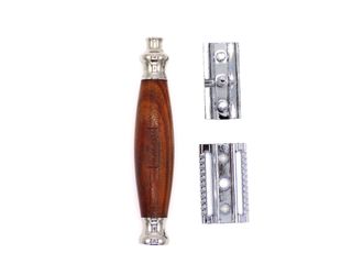 Maquinilla de afeitar clasica marrón