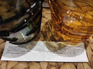 Coppia bicchieri Abate Zanetti Murano