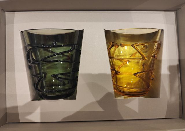 Coppia bicchieri Abate Zanetti Murano