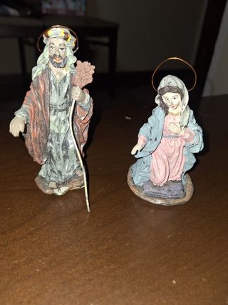 Figura de navidad San José y virgen mari