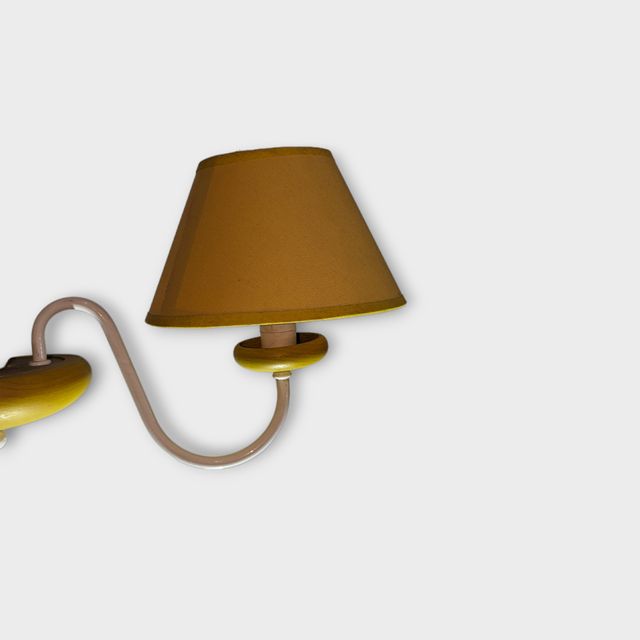 Lampara Colgante c/ pantalla E14 Color Amarillo