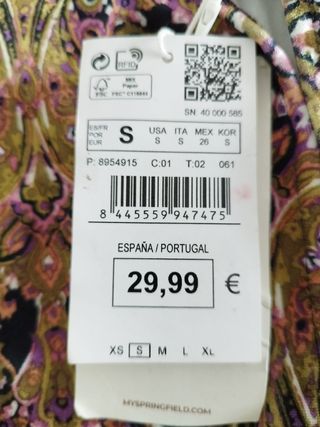 Vestido Springfield mujer