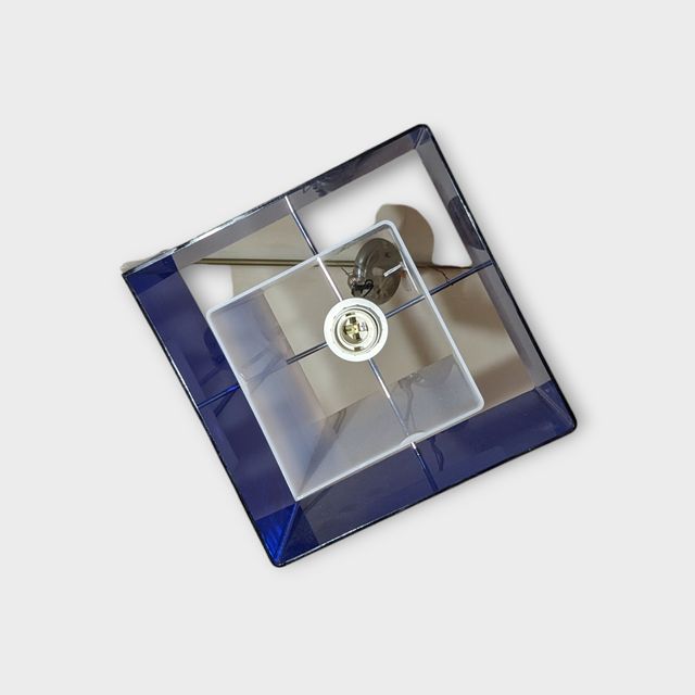 Lampara de Techo Cuadrada Blanca y Azul