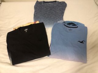3 camisetas manga larga chico HOLLISTER 