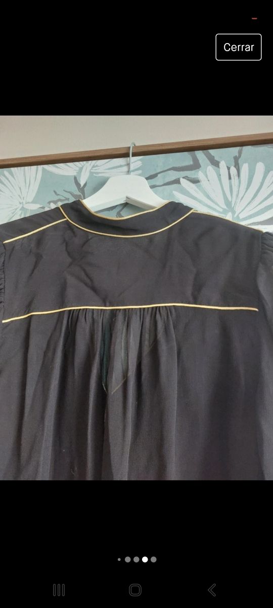 Blusa Zara Edición limitada con hilo dorado. Tall