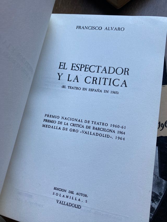 El espectador y la crítica Francisco Álvaro