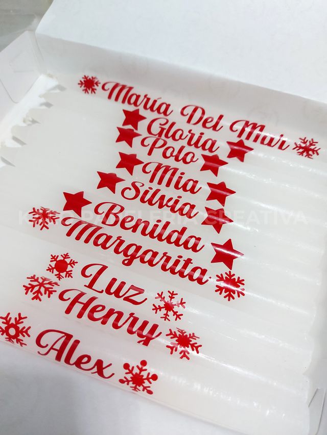 Velas Navideñas Personalizadas