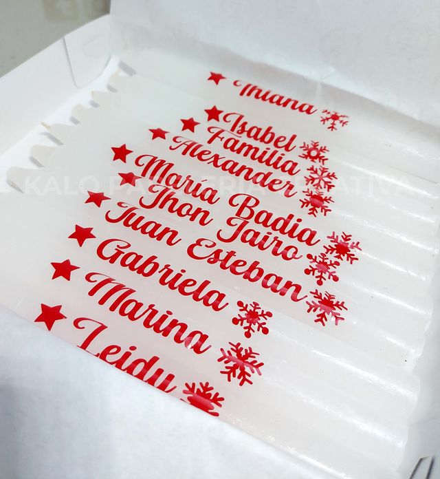 Velas Navideñas Personalizadas