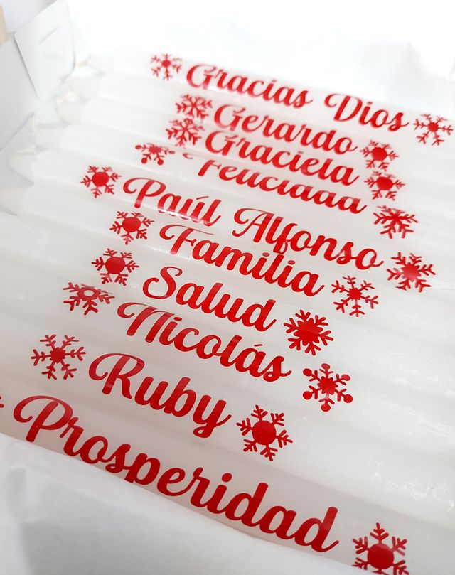 Velas Navideñas Personalizadas