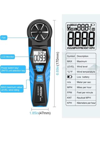 ANEMÓMETRO DIGITAL PORTÁTIL
