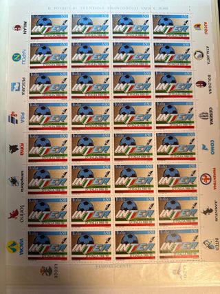 Francobolli Collezione Foglio