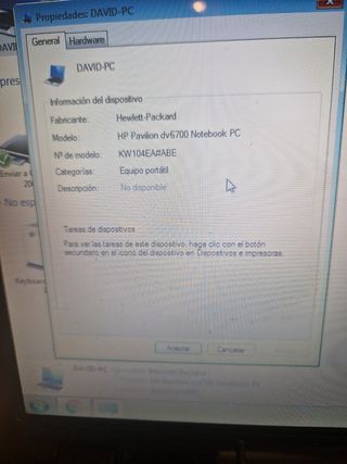 Portátil hp pavilion