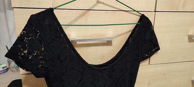 Vestido Bershka negro encaje