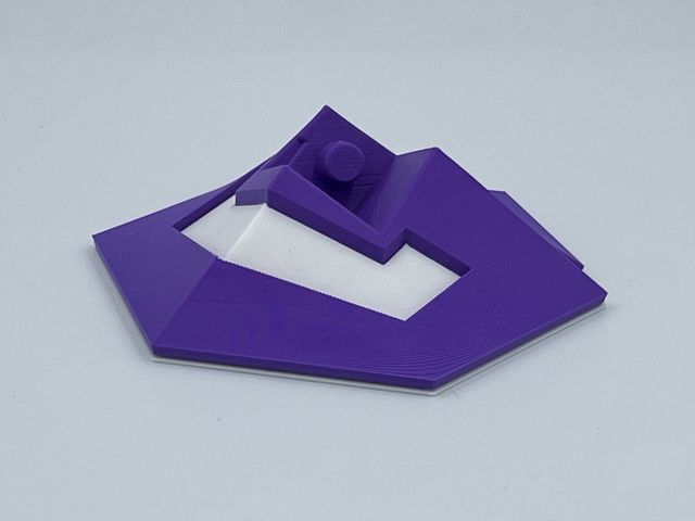 Expositor esquina game cube morado blanco