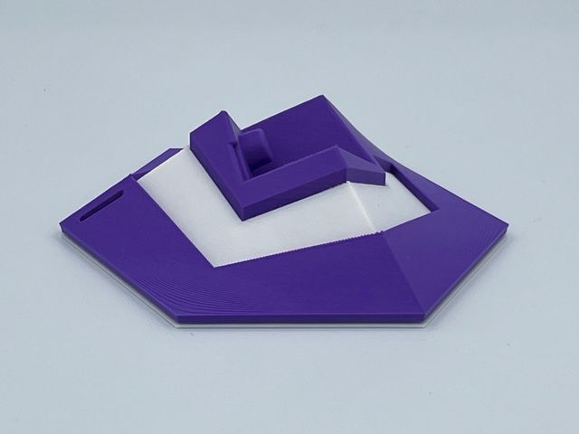 Expositor esquina game cube morado blanco