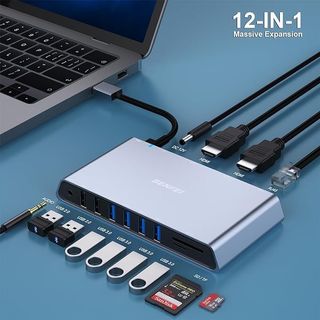 Docking Station USB 3.0 12en1 con Dual HDMI NUEVO