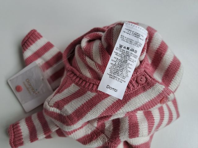 Pelele a rayas bebe Nuevo 3 meses