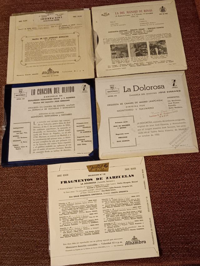 5 Vinilos de ZARZUELA