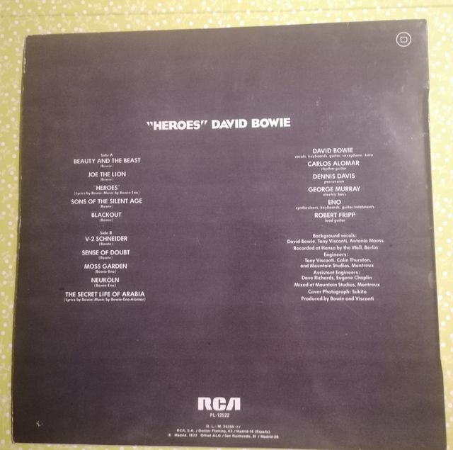 Vinilo David Bowie "Héroes"