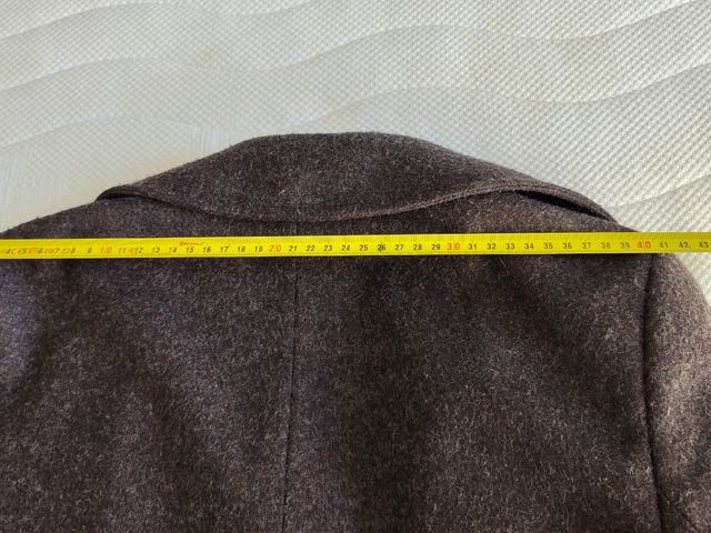 Abrigo lana zara t M marrón grisaceo