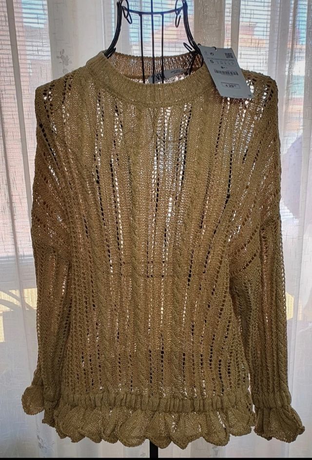 Jersey de punto calados Zara