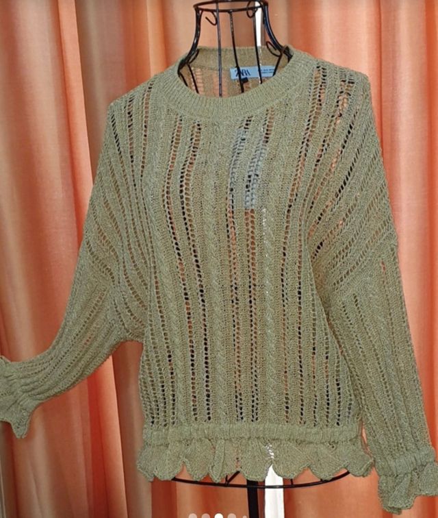 Jersey de punto calados Zara