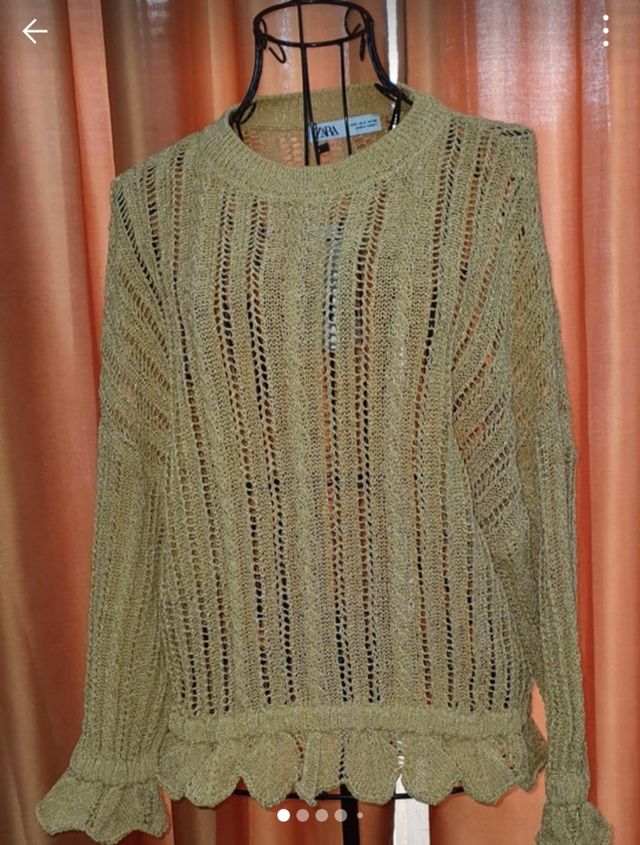 Jersey de punto calados Zara