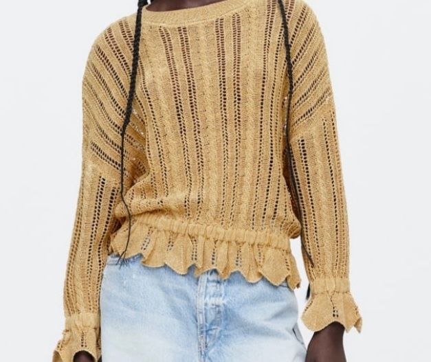 Jersey de punto calados Zara