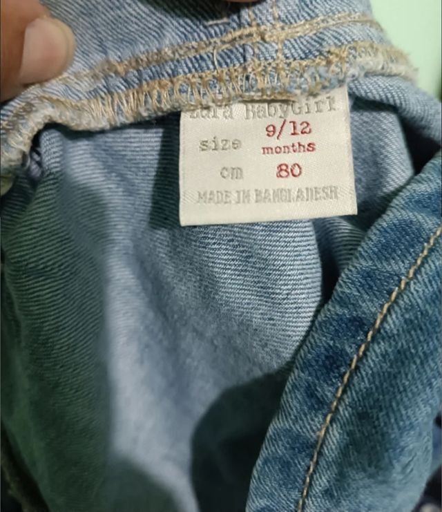 Vestido vaquero niña 9-12 meses