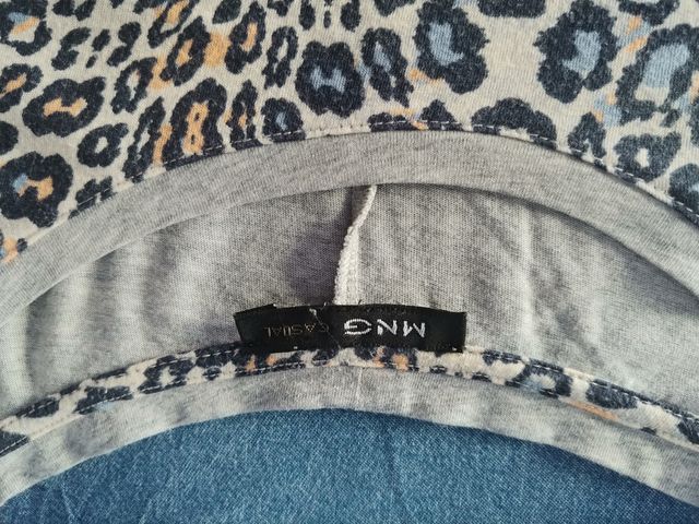 Camiseta punk leopardo asimétrica