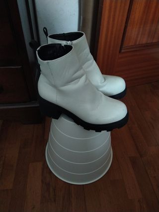 Botines blancos, talla 36, Marypaz