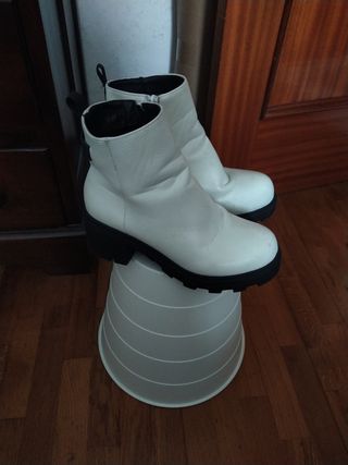 Botines blancos, talla 36, Marypaz