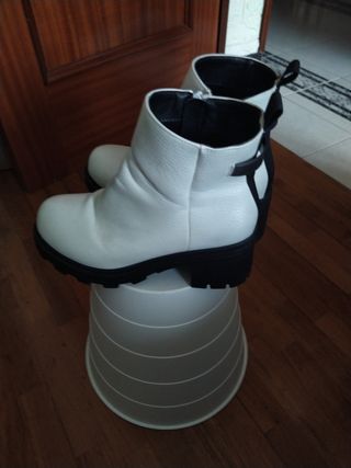 Botines blancos, talla 36, Marypaz
