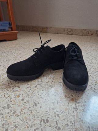 zapatos cordones de ante