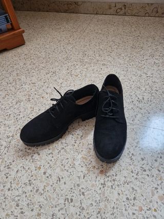 zapatos cordones de ante