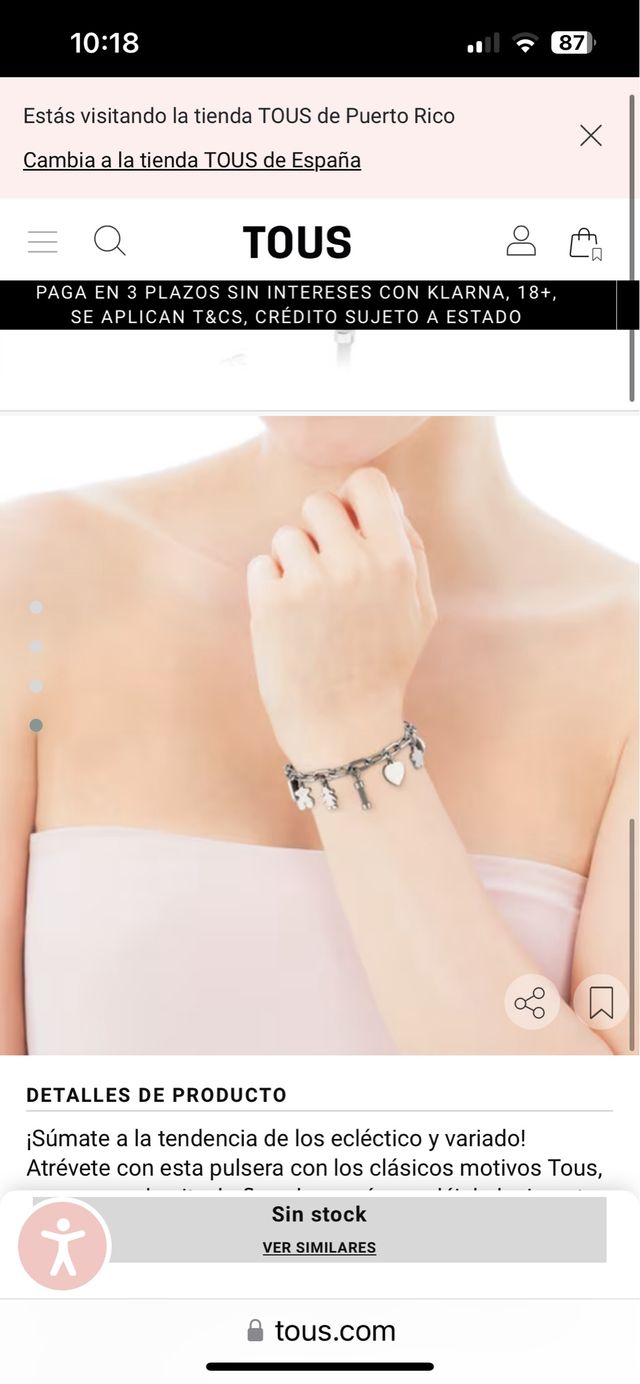 Pulsera Tous acero charms