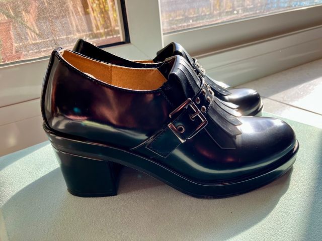 mocasines con tacón