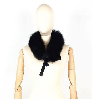 collo volpe nera vera furs