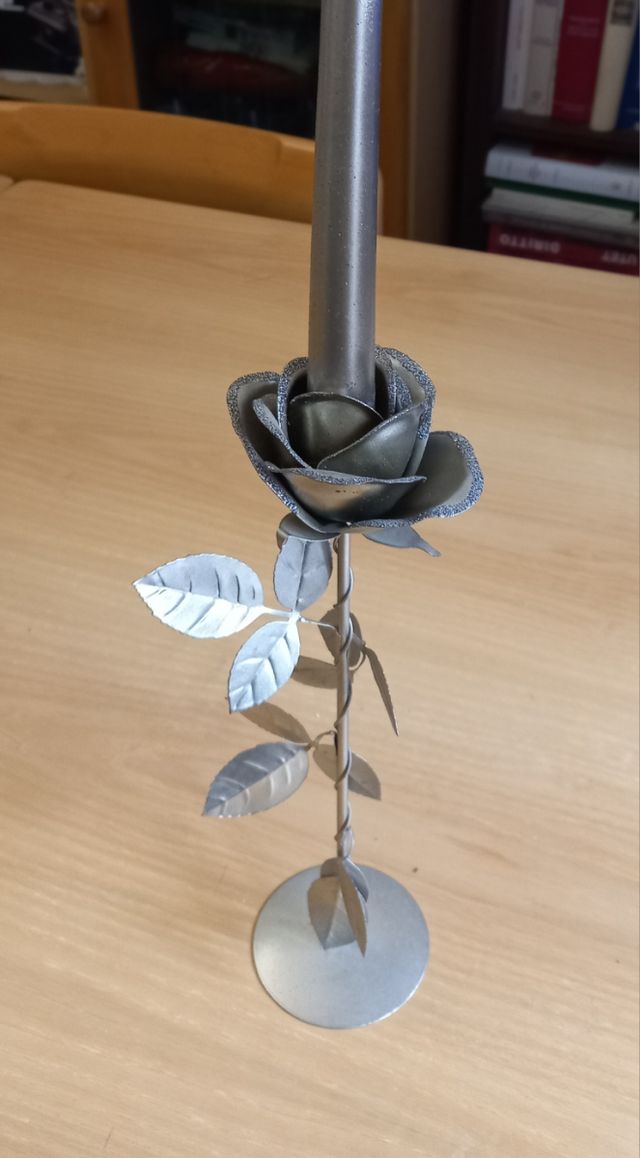 Portacandela vintage argentato