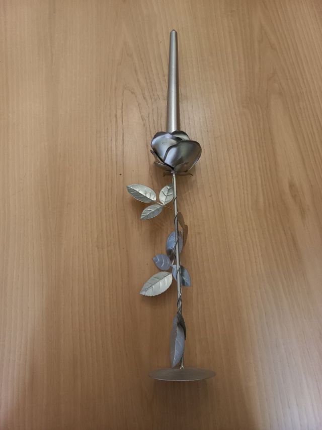 Portacandela vintage argentato