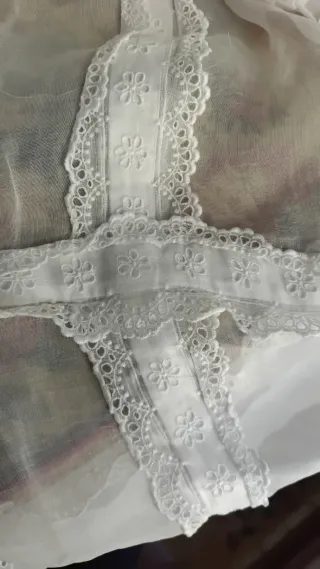 Colcha antigua de organdí .JOYA!