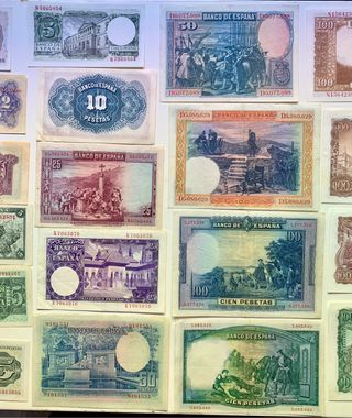 Lote x28 Billetes ESPAÑA DIFERENTES !! Bonitos 