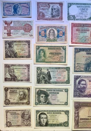 Lote x28 Billetes ESPAÑA DIFERENTES !! Bonitos 