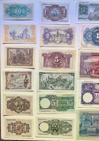 Lote x28 Billetes ESPAÑA DIFERENTES !! Bonitos 