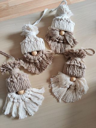 Adornos Navidad macramé