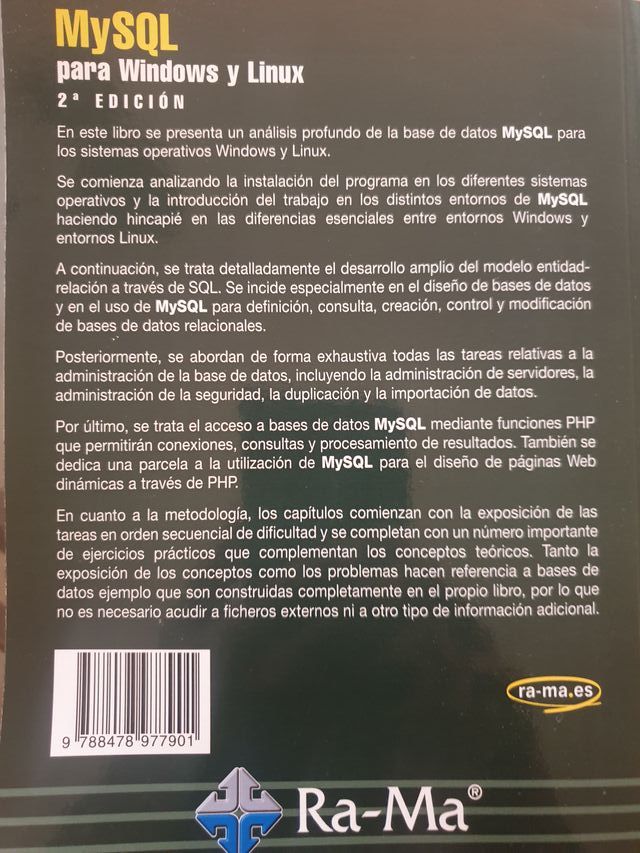 Libro MySQL para windows y linux