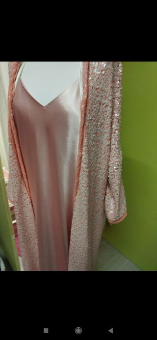 Kimono de lentejuelas, hecho a mano 